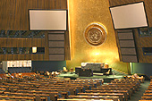 L'imposante salle de l'Assemblée générale.