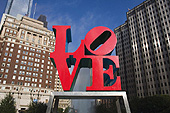 Le "Love Park" et sa statue signée Robert Indiana.